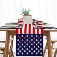 thumbnail image 2 of Felwors Independence Day Table Cloth Coffee Table Table Cloth Holiday Decoration Cloth Cotton Linen 33x180cm, 2 of 5