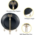thumbnail image 4 of HEMYLU Gold Plate Stand, 6 Inch Decorative Plate Holder for Displaying Platters, Heavy-Duty Metal Easel Stand for Picture, Photo Frame, Plates, Books and Round Objects, 2-Packs, 4 of 5