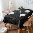 thumbnail image 2 of Floral Black Texture Table Cloth Waterproof Dining Tablecloth for Table Kitchen Decorative Coffee Cuisine Party Table Cover, 2 of 7