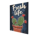 thumbnail image 3 of 12x16 inch Canvas Hanging Picture Cactus Potted Plant 'Fresh Life' Slogan,Home Yard Garden,Bedroom,Office Wall Art Decor Painting,Classic Cactus Potted Plant Modern Style Decor Posters Prints, 3 of 6