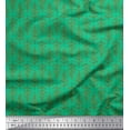 thumbnail image 1 of Soimoi Green Rayon Fabric Mimosa Pudica Leaves Print Fabric by the Yard 58 Inch Wide, 1 of 3