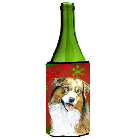 

Australian Shepherd Snowflakes Christmas Wine Bottle Hugger - 24 oz.