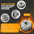 thumbnail image 7 of PANGOLIN 2Pcs Intake & Exhaust Camshaft Adjuster 11367583819 Fit for 2011-2019 Hyundai Sonata Tucson Santa Fe, Kia Optima Sorento Camshaft Timing VVT Gear Sprocket Adjuster Replace Part, 7 of 7