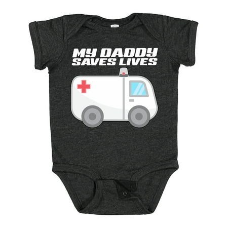 

Inktastic My Daddy Saves Lives- Ambulance Gift Baby Boy or Baby Girl Bodysuit