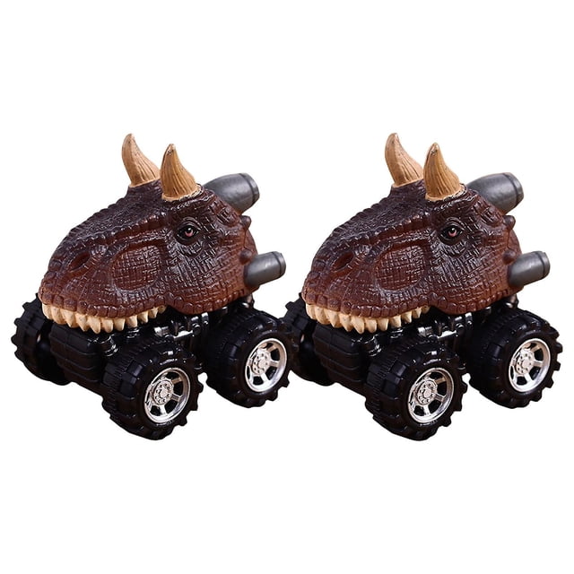 Modelo de dinosaurio de juguete, minicoche de juguete, regalo para el día del niño, 2 unidades