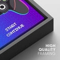 thumbnail image 4 of IDEA4WALL Framed Canvas Art Wall Decor Classic Video Game Handheld Controller in Neon Pink and Blue Pop Culture Media Digital Art Pop Art Comic for Dorm Home Office - 24"x36", 4 of 4