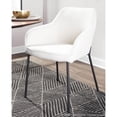 thumbnail image 5 of LumiSource Black Metal, Cream Fabric Daniella Dining Chair - Set of 2, 5 of 12
