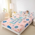 thumbnail image 4 of Feelyou Pink Blue Robot Queen Sheet Sets, Teens Kids Boys Girls Bed Set, 4-Piece, 4 of 7