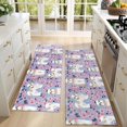 thumbnail image 4 of Kitchen Rugs Sets Of 2,Bichon Dog Purple Florals Anti Fatigue Kitchen Mat Rugs Non Slip Washable,Decorative Kitchen Floor Mats for Kitchen,Sink,Laundry,17"X47", 4 of 5