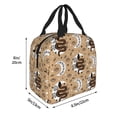 thumbnail image 2 of Rateoe Snake And Flower Pattern Insulated Lunch Bag with Thick Aluminum Foil Lunch Tote Bag with Front Pocket for Men and Women, Ideal for Work, School, Picnics, and Travel, 2 of 5