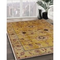 thumbnail image 2 of Ahgly Tapis d'Intérieur Carré Moderne Mi-Siècle Or Oriental, 5 Pieds Carré, 2 of 6
