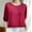 Red, variant on Ayolanni Loose Womens Tshirt Ice Silk Red Short Sleeve Round Neck Solid Blouses Shirts for Ladies L