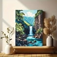 thumbnail image 6 of Tropical Waterfall Canvas Print/Wall Art， Suitable for Living Room， Bedroom， Bathroom， Office， and Hotel Decoration., 6 of 8