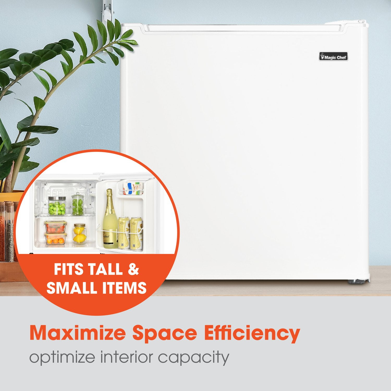 MAGIC CHEF 1.7-cu. ft. Mini Fridge in White, HMAR170WE - Walmart.com