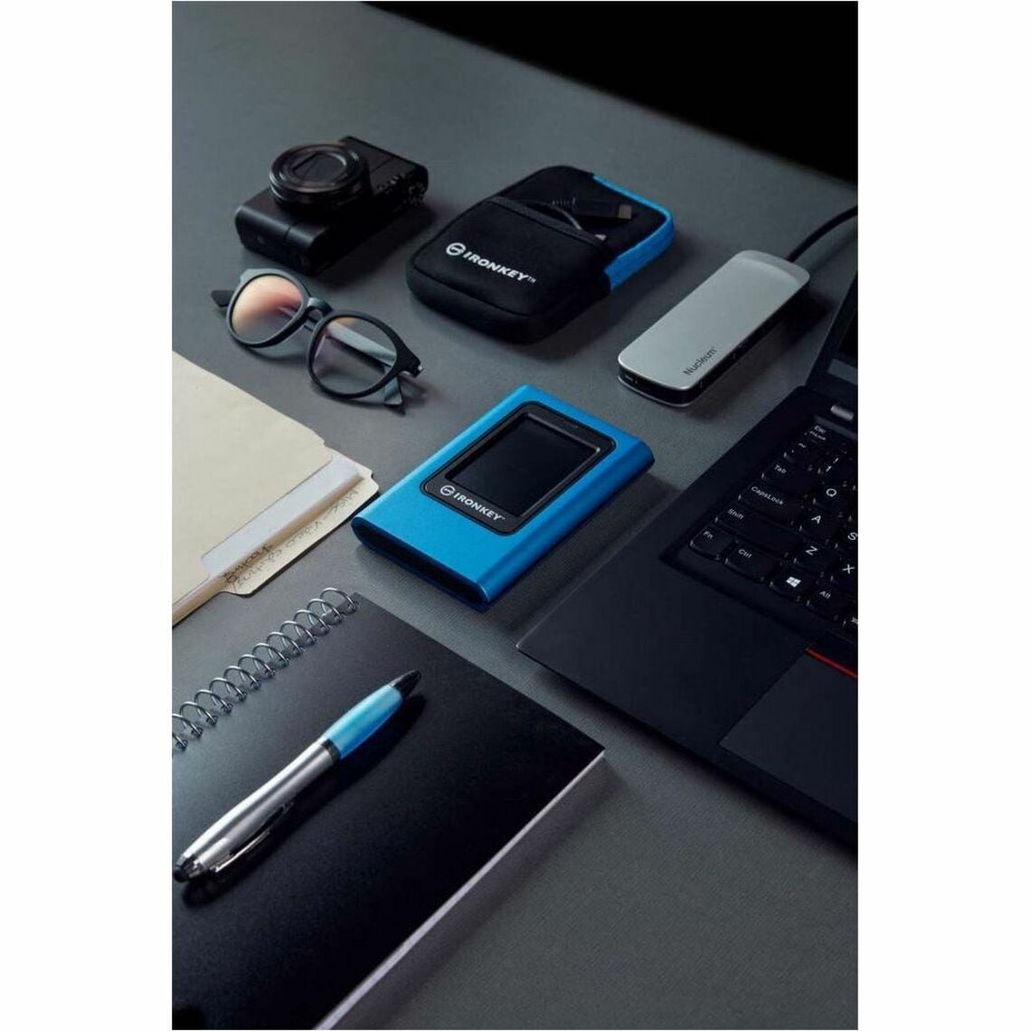 Kingston 7.6TBGB IronKey Vault Privacy 80 XTS-AES 256-bit Encrypted External SSD with Intuitive Touch Screen and Multi-Password Protection