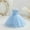 32-Blue, variant on YWDJ Flower Girl Dress Toddler Summer New Flower Girl Dress One-Shoulder Princess Dress Girls Short-Sleeved Bow Dress Lace Princess 7M-6Y White 7 Months