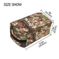 thumbnail image 3 of BZSMCE Makeup and Cosmetic Bag Women Simple Puppy Playdate in Bloom Pattern Square Cosmetic Bag, 3 of 6