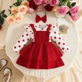 thumbnail image 2 of CAUYDY Newborn Coming Home Outfit Girl 0 3 6 9 12 18 Months Baby Long Sleeved Romper 3PCS Infant Fall Winter Clothes Set Cute Ropa Bebe Red Sizes 3-6 Months, 2 of 9