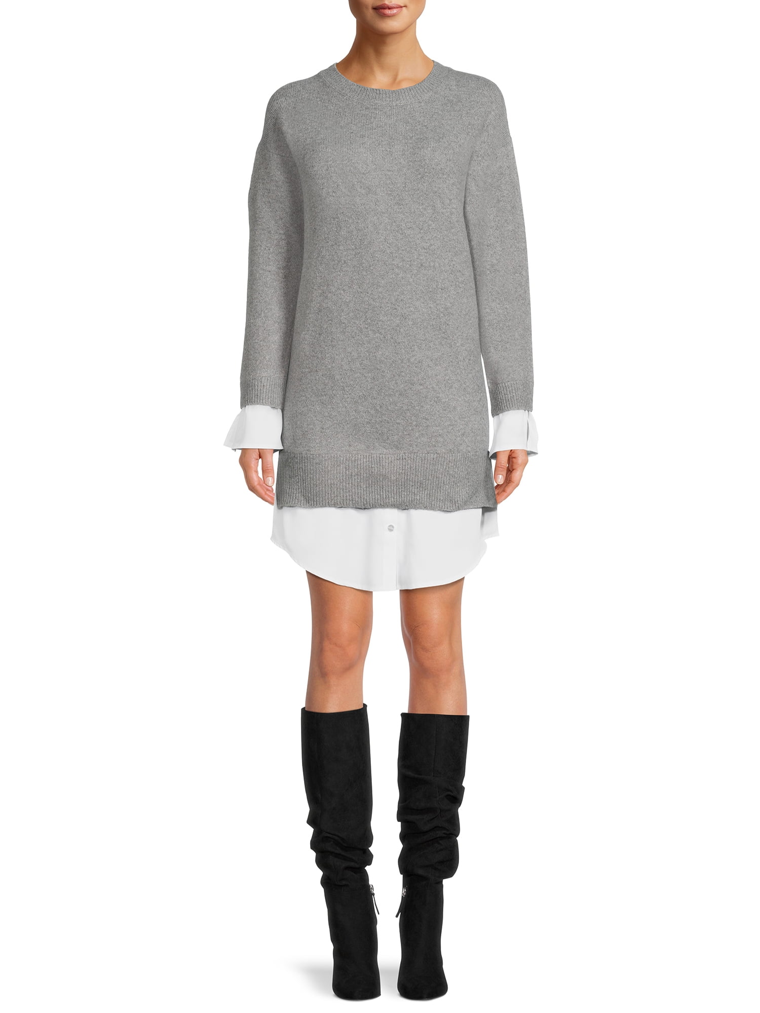 Time and Tru Women’s Shirttail Sweater Dress