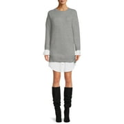 Time and Tru Womens Shirttail Sweater Dress