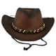 thumbnail image 5 of Sombrero de vaquero occidental Hugo Paja de papel con cinturón de ancho Marron oscuro, 5 of 7