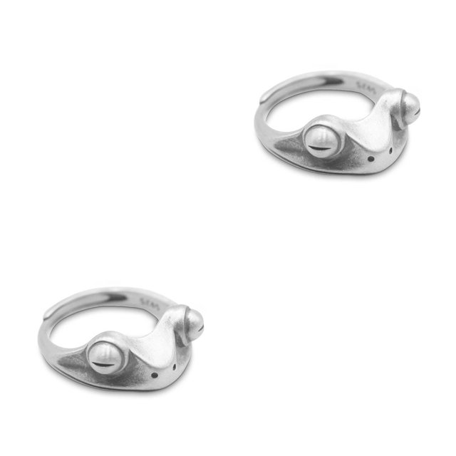 Jumpingount Metal Opening Ring Cute Animal Decoration Jewellery Hands Holiday Pendant Adjustable Rings Dressing Accessories Bendable 2Conjunto