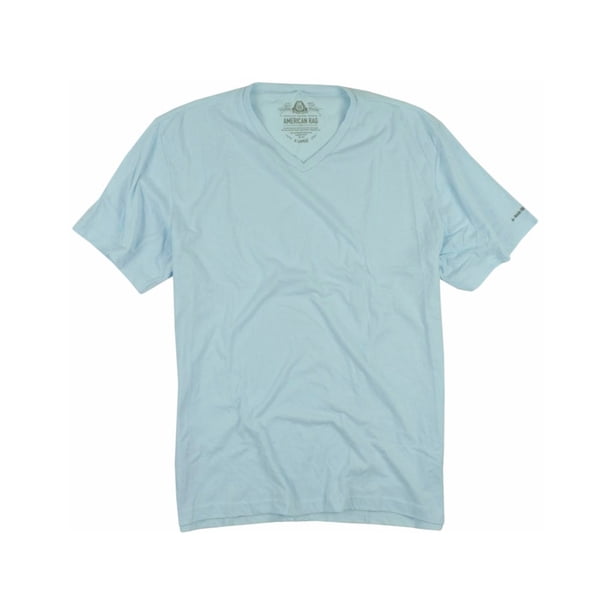 Camiseta gráfica con cuello en V American Rag Edv para hombre azul extragrande