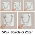 thumbnail image 2 of 5 Pack Magnetic Clothing Clips for Women – Instant Garment Tailoring Solution | Secure Shirt Hem Adjuster, Sleeve Cinch Clip for T-Shirts/Blouses/Dresses, Hijab & Scarf Holder with Chain, 2 of 6