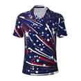 thumbnail image 2 of Daiia Red White Blue Fireworks 1 Pattern Men’s Polo Shirts,Solid Deck Shirt,Classic Fit, Breathable Cotton Polo for Casual and Sport Wear-4X-Large, 2 of 7