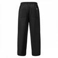 thumbnail image 6 of Ihhxva Men's Elastic Waist Pants Straight Leg Casual Loose Fit Summer Solid Color Stretchable Trousers Daily Wear Slacks - Black 4XL, 6 of 8