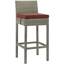 Modway Conduit Outdoor Patio Wicker Rattan Bar Stool, Multiple Colors