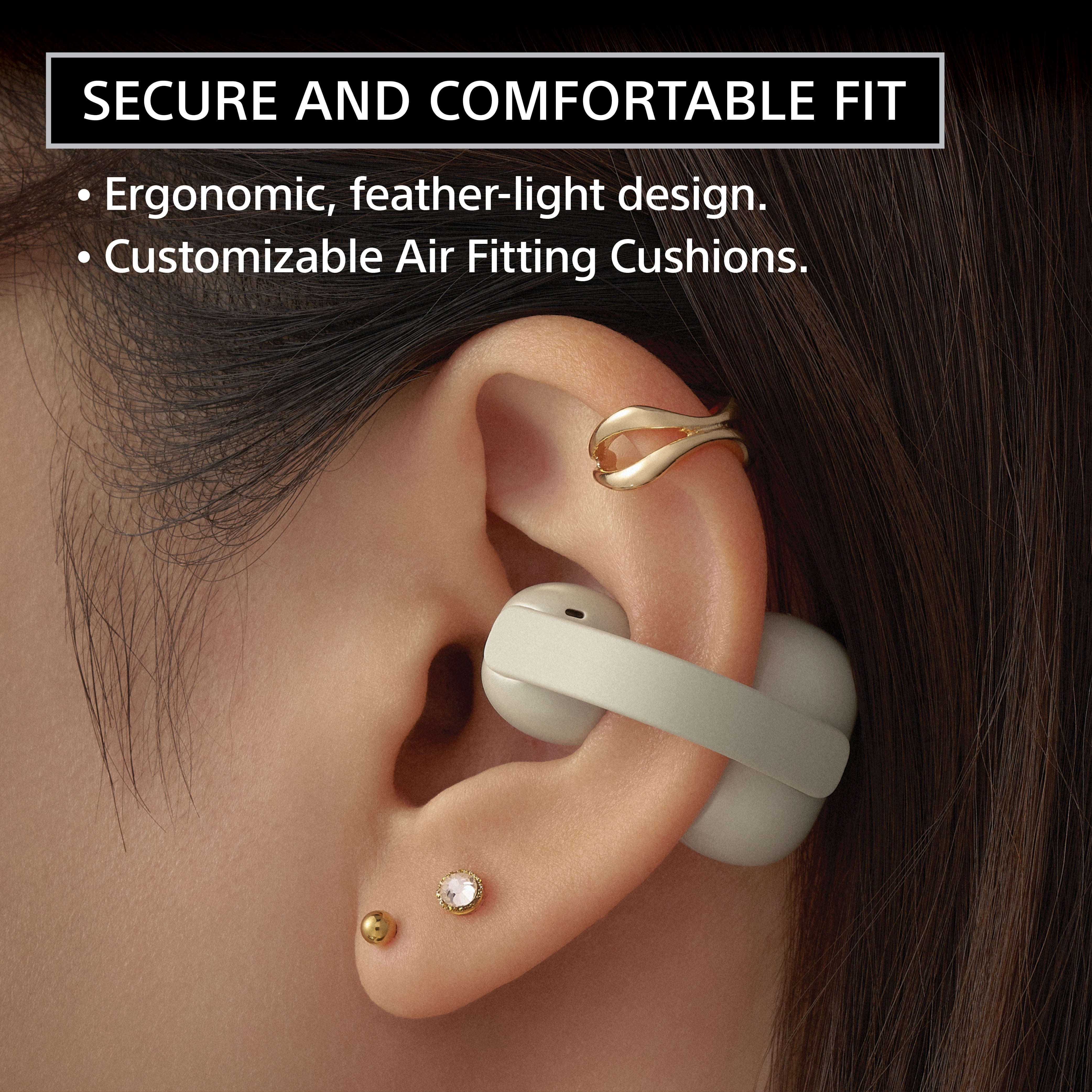 Sony LinkBuds Clip Open-Ear Truly Wireless Earbuds, Lightweight Clip-On Design, Lavender