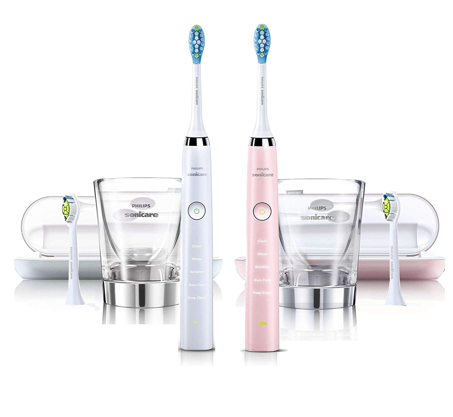 Winderig oosten leerplan Philips Sonicare DiamondClean Sonic Electric Rechargeable Toothbrush, Club  Pack, Pink and White - Walmart.com