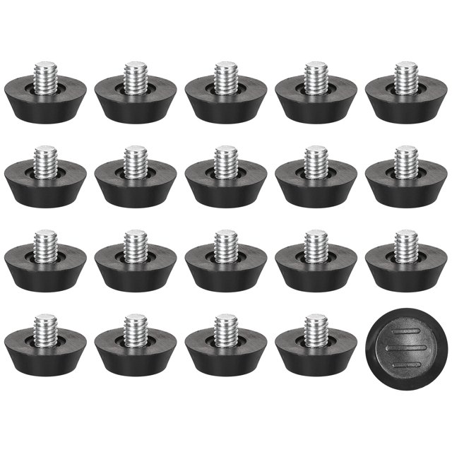 Unique Bargains Niveleurs de Meubles Réglables, Lot de 30 M6x6mm Pieds de Nivellement Filetés pour Table, Chaise