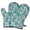 Pioneer Flower Floral-2, variant on Pioneer Flower Floral Print Pattern Oven Mitt 2-Pack Set, Heat Resistant Kitchen Gloves, 7.7" X 12"