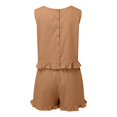 thumbnail image 5 of Summer Women's Sleeveless Pleated Vest Shorts Casual Suit Set Fashion European Style Comfortable Outfit, 5 of 5