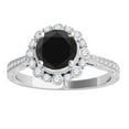 thumbnail image 1 of Aonejewelry 1.25 Ct. Ttw Black Diamond Wedding Engagement Ring In 10k Solid White Gold, 1 of 4