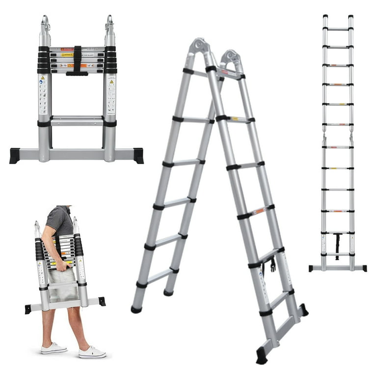 Telescoping on sale ladder walmart