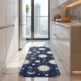 thumbnail image 4 of Dark Blue Sun Moon Star Pattern Kitchen Rug Mat,Kitchen Runner Rugs Non Skid Washable,Decorative Kitchen Floor Mats for Kitchen,Sink,Laundry,17"x47.2", 4 of 7