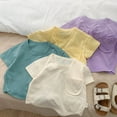thumbnail image 7 of XBASW 3-24M Boys Girls Short-Sleeved T-Shirt for Baby Newborn Candy Color Tops Summer Crewneck Cotton Tees, 7 of 7