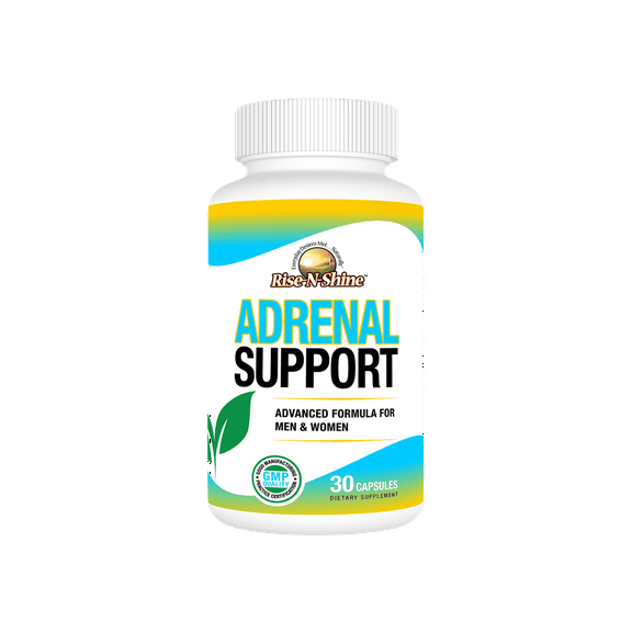 Rise-N-Shine, Adrenal Daily Support Supplement Blend - Revitalize Your Energy & Mood, 30 Capsules
