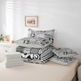 thumbnail image 5 of Homewish Dirt Bike Teens Bedding Comforter Set 7 Pieces, Motorcycle Extreme Sports Full Bedding Set, Grey Fashion Abstract Reversible Fitted Sheet Flat Sheet, Microfiber Bedroom Decor, 5 of 7