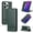 green, variant on For iPhone 17 Pro Case Premium PU Leather Simple Wallet Case TPU Bumper Card Slots Kickstand Magnetic Closure Shockproof Flip Cover,black,For iPhone 17 Pro