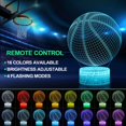 thumbnail image 2 of YSITIAN Basketball Gift Basketball Night Light for Kids, Basketball Decor 3D Night Light Beside Table Lamp with 16 Colours Changing G1116-344, 2 of 7