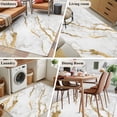 thumbnail image 6 of White Gold Marble Area&nbsp;Rug 4x6ft Abstract Marble Texture Contemporary Non-Slip&nbsp;Washable Square&nbsp;Rugs Soft Felt Indoor Floor Mat for Bedroom Kitchen Living Room Bathroom, 6 of 9