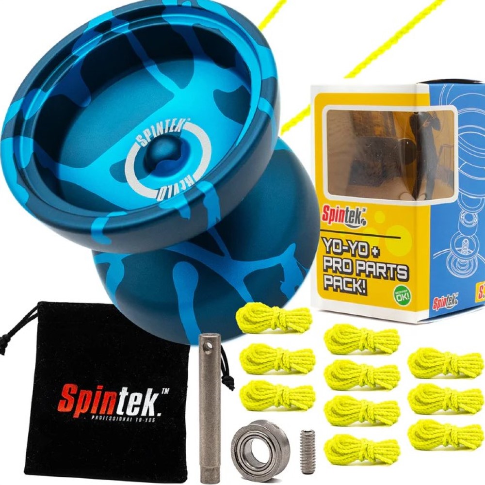 Spintek REVLO Yo-Yo - Responsive YoYo with Unresponsive Bearing Kit Included (Blueberry Splash)