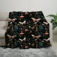 thumbnail image 2 of Vintage Green Floral & Butterfly Flannel Throw Blanket - Soft, Warm, and Cozy for Couch, Bed, Car, Office, Camping - Perfect Thanksgiving Gift for Friends and Family, 2 of 6