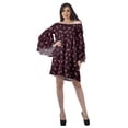 thumbnail image 3 of Moomaya Robe d'Été de Plage pour Femmes à Épaules Dénudées en Coton, Robe de Vacances avec Manches Évasées - 2TG, 3 of 5