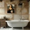 thumbnail image 5 of P&L Art Humorous Mona Lisa Bathroom Meme Canvas Print - Waterproof Art Deco Classic Retro Style People Theme - Funny Home Art for Bathroom, Living Room & More - Perfect Gift and Decoration, 5 of 8