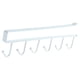thumbnail image 1 of Soporte para tazas bajo estante con 6 ganchos, estante multifuncional para utensilios de cocina para colgar, Estilo 1 blanco, 1 of 9